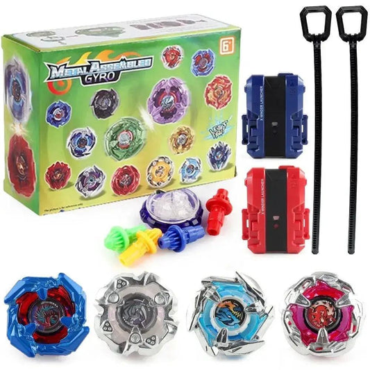  Spinning Tops Burst Set With Launchers For Kids 4 Pack -  ToylandEU™