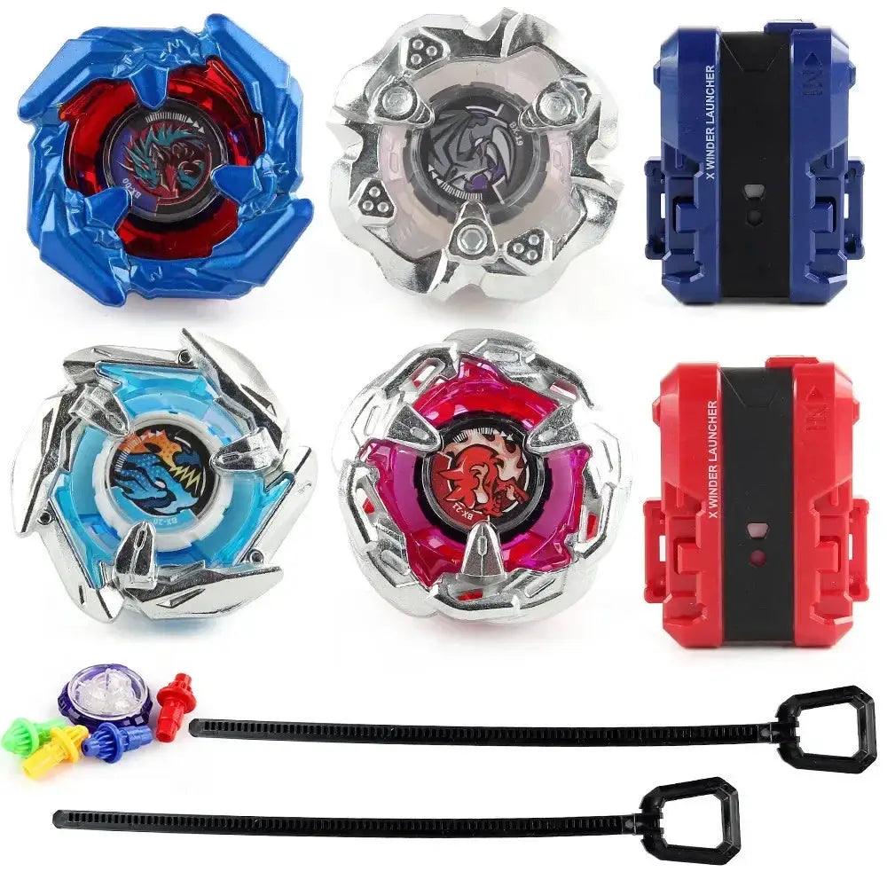  Spinning Tops Burst Set With Launchers For Kids 4 Pack -  ToylandEU™