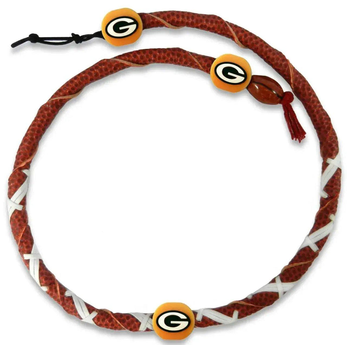  Green Bay Packers Spiral Football Necklace Genuine Leather -  ToylandEU™