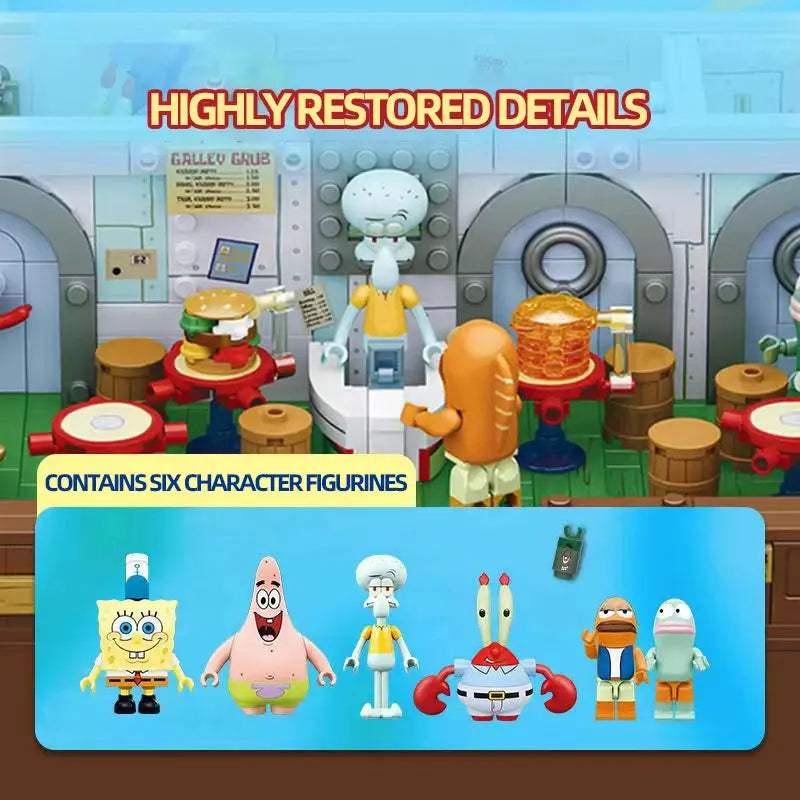  SpongeBob Krusty Krab Building Blocks Set For Display -  ToylandEU™