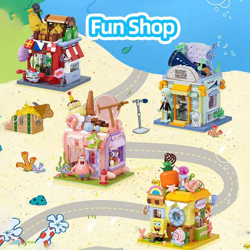 SpongeBob SquarePants Building Blocks Cartoon Street View Store - ToylandEU