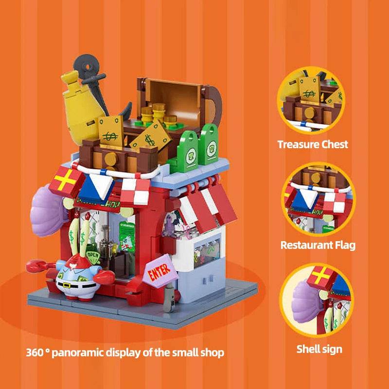 SpongeBob SquarePants Building Blocks Cartoon Street View Store - ToylandEU