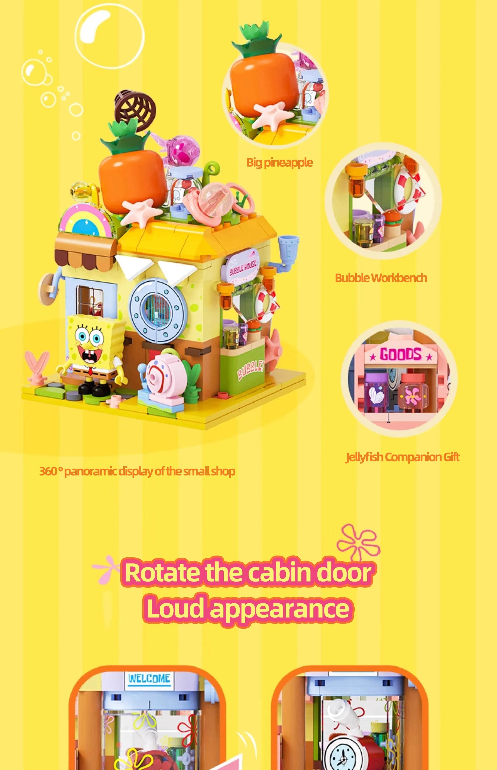 SpongeBob SquarePants Building Blocks Cartoon Street View Store - ToylandEU