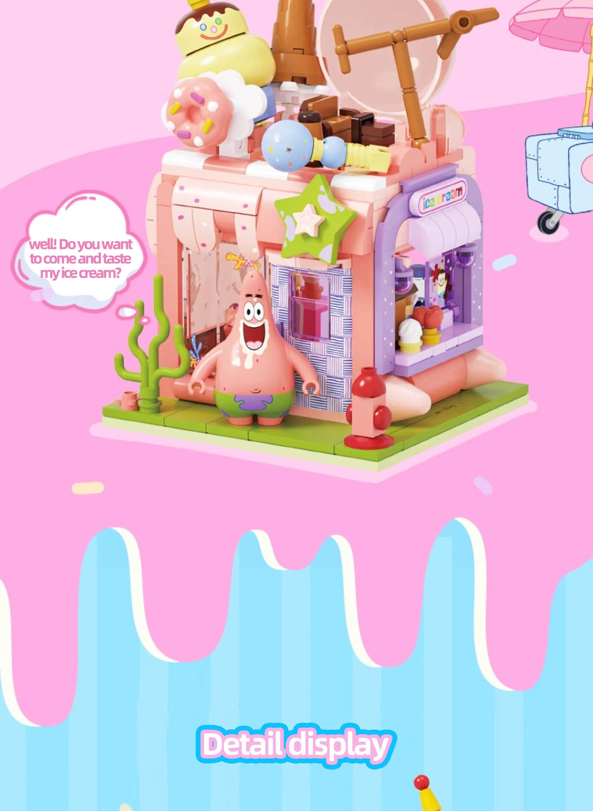 SpongeBob SquarePants Building Blocks Cartoon Street View Store - ToylandEU