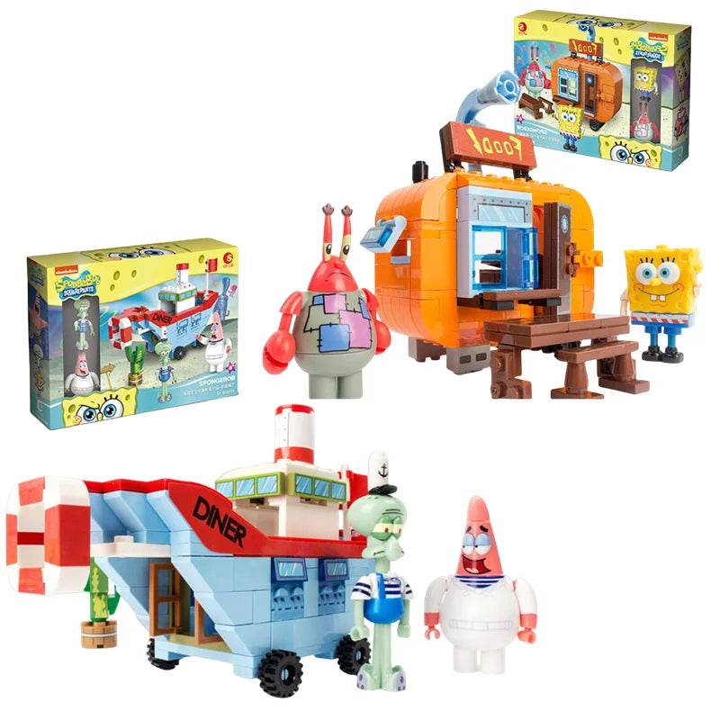 SpongeBob SquarePants Patrick Star Squidward Tentacles Building Block Action Figure Toys Gift - ToylandEU