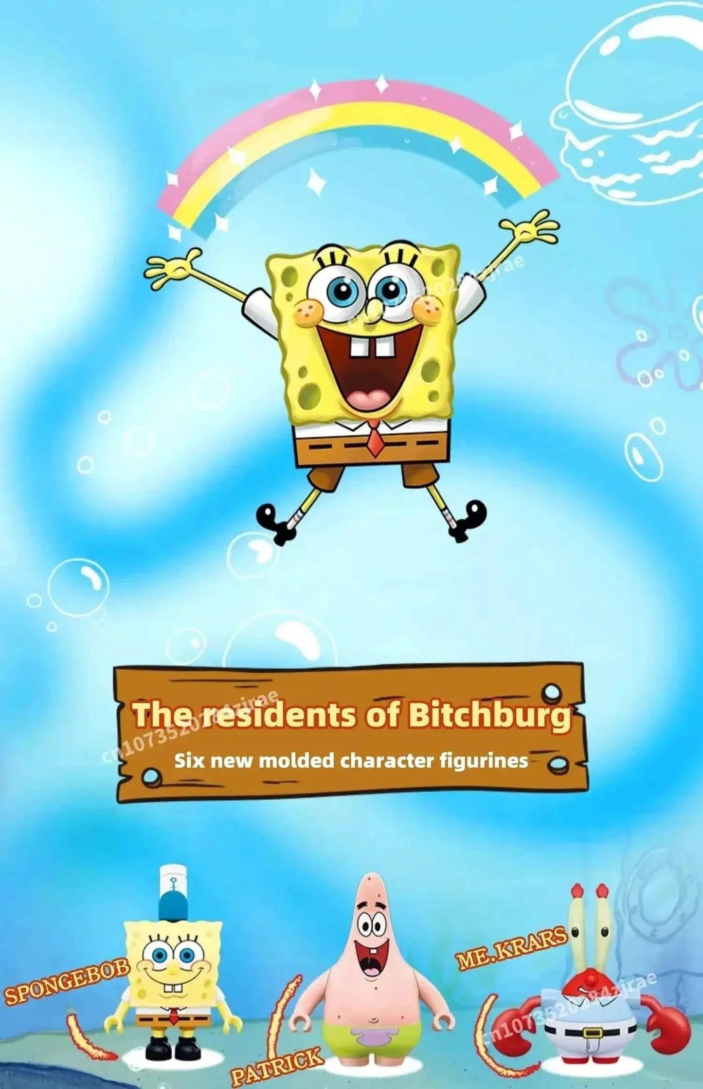  Spongebob Building Block Krusty Krab Scene Model Toy -  ToylandEU™