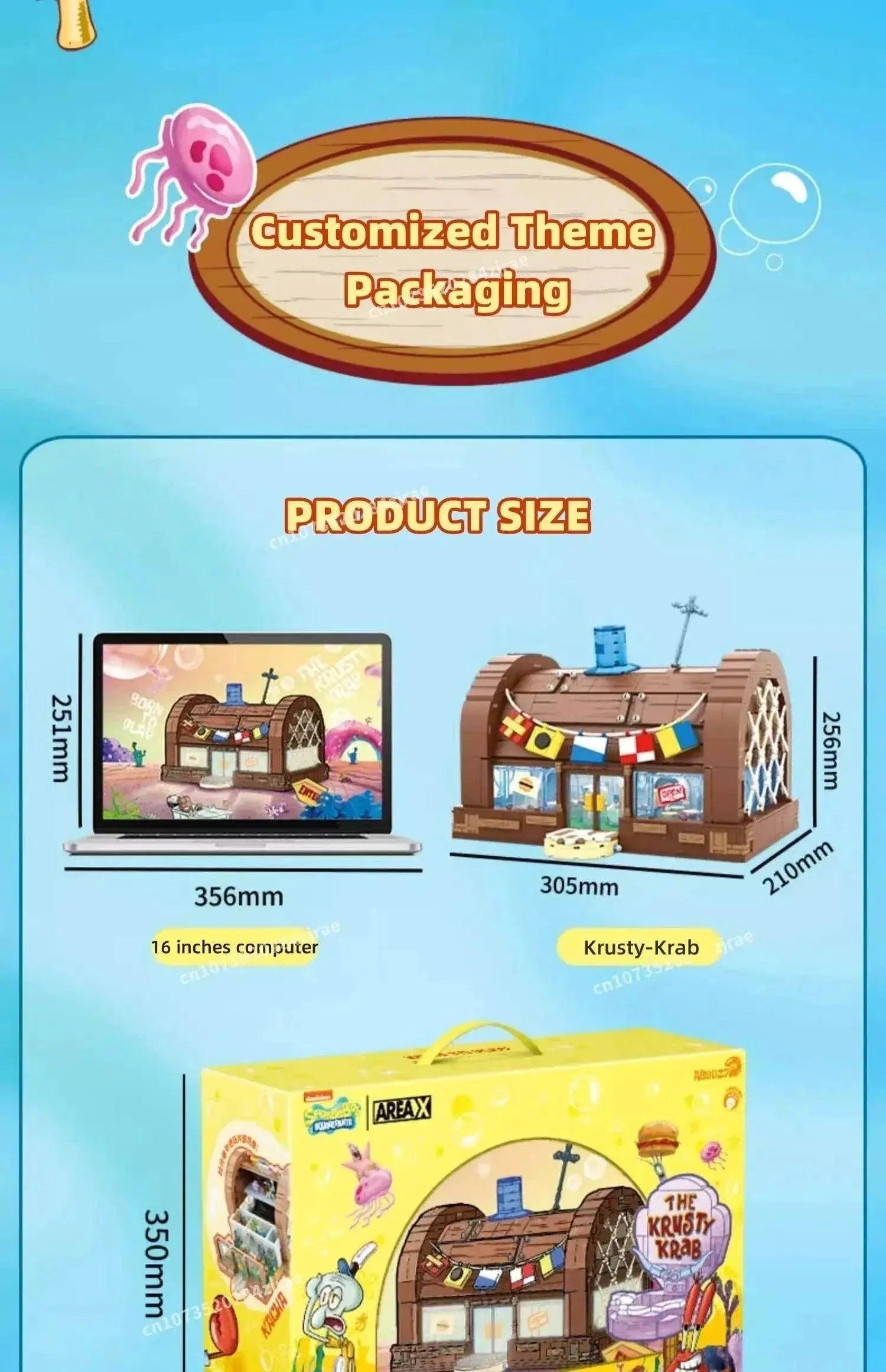  Spongebob Building Block Krusty Krab Scene Model Toy -  ToylandEU™
