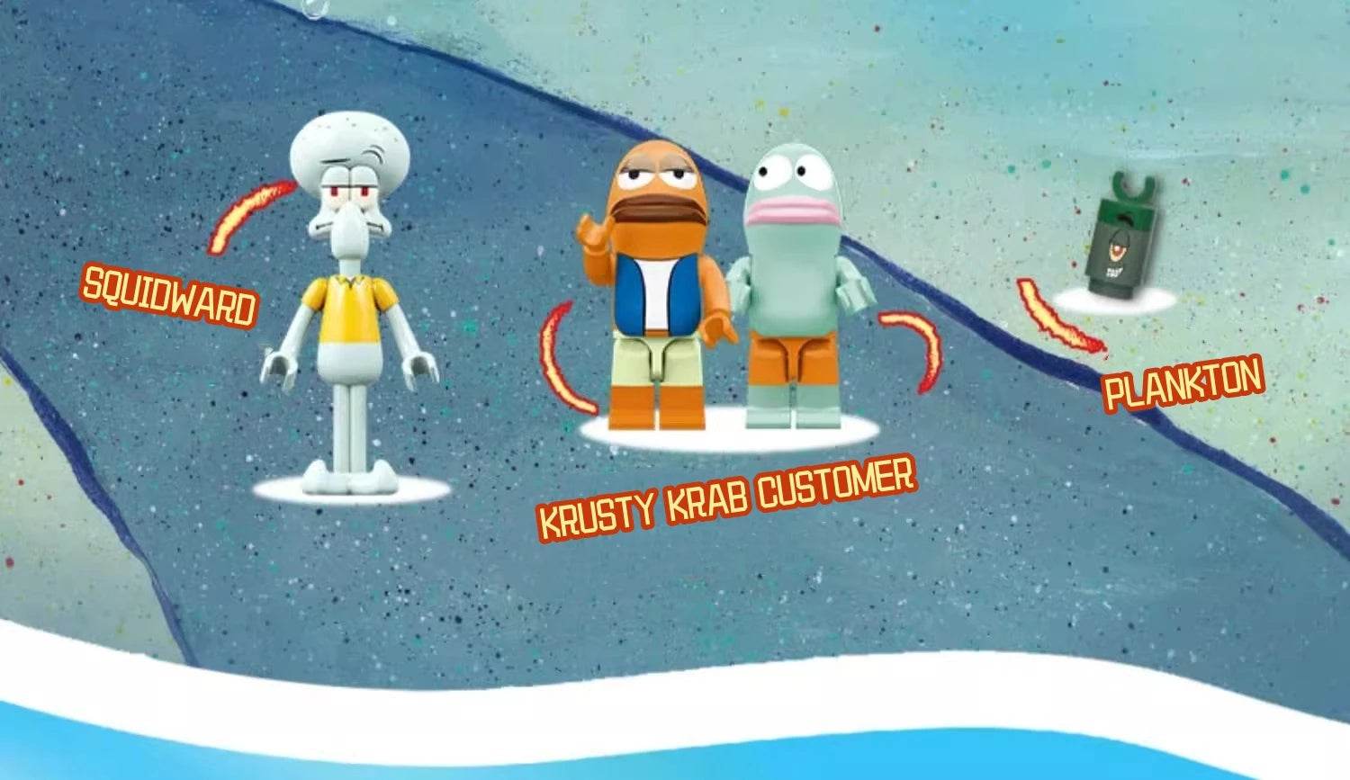 Spongebob Building Block Krusty Krab Scene Model Toy - ToylandEU