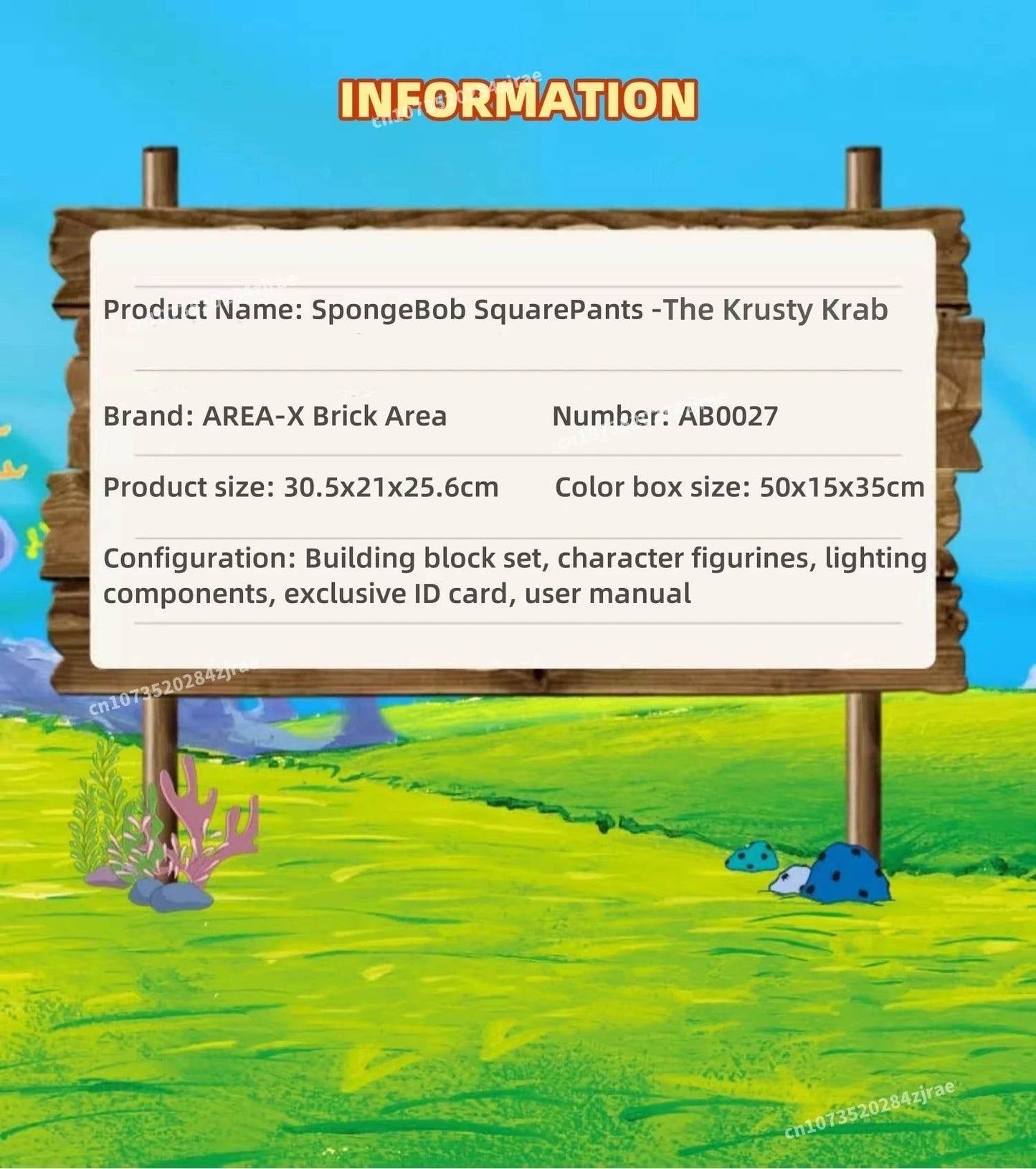 Spongebob Building Block Krusty Krab Scene Model Toy - ToylandEU