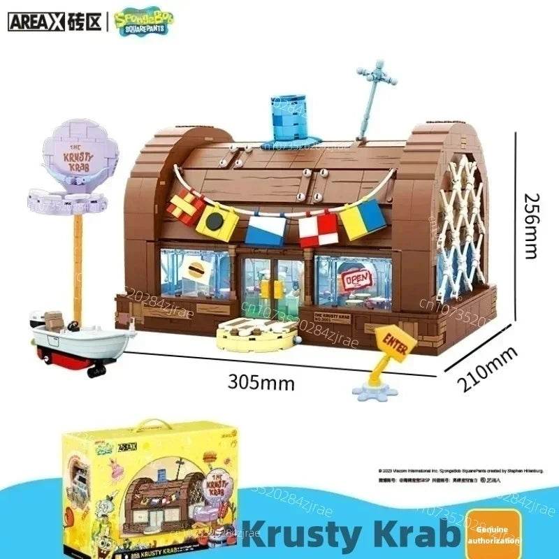 Spongebob Building Block Krusty Krab Scene Model Toy - ToylandEU