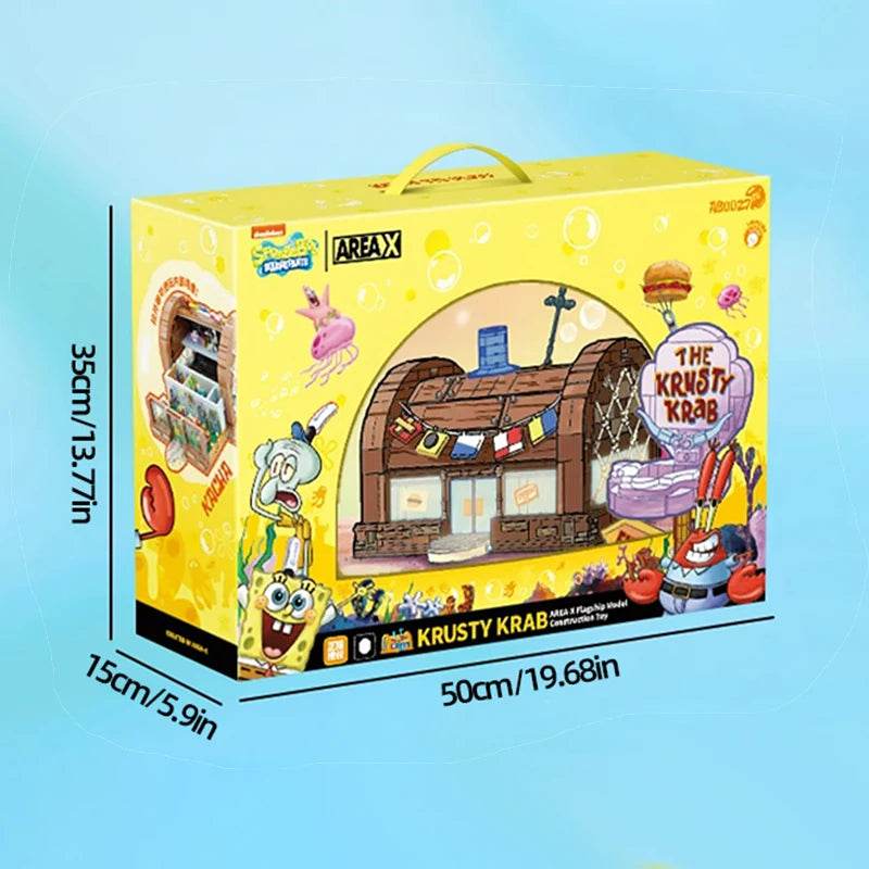 Spongebob Cartoon Krusty Krab Restaurant Building Blocks Toy - ToylandEU