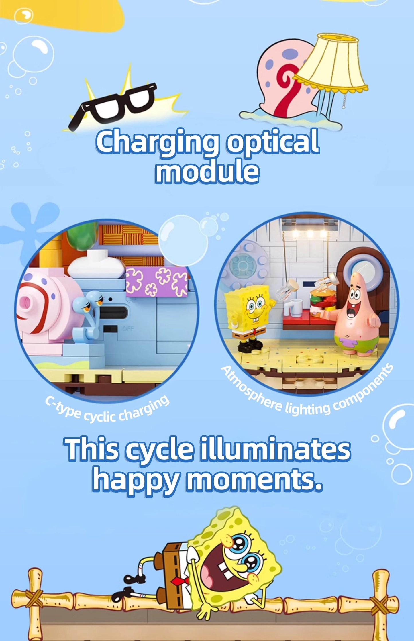 Spongebob Cartoon Krusty Krab Restaurant Building Blocks Toy - ToylandEU