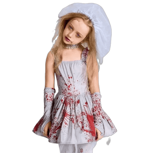 Spooktacular Kids Zombie Bride Costume - Ultimate Halloween Costume - ToylandEU