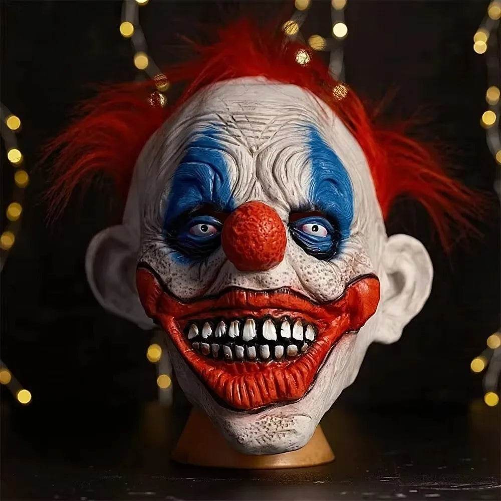 Spooky Clown Mask Full Face Latex Head Cover For Adults - ToylandEU