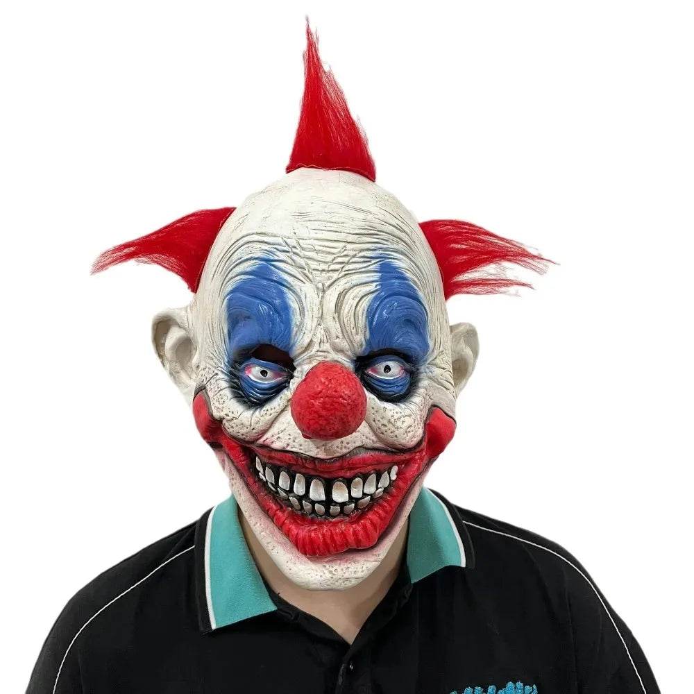 Spooky Clown Mask Full Face Latex Head Cover For Adults - ToylandEU