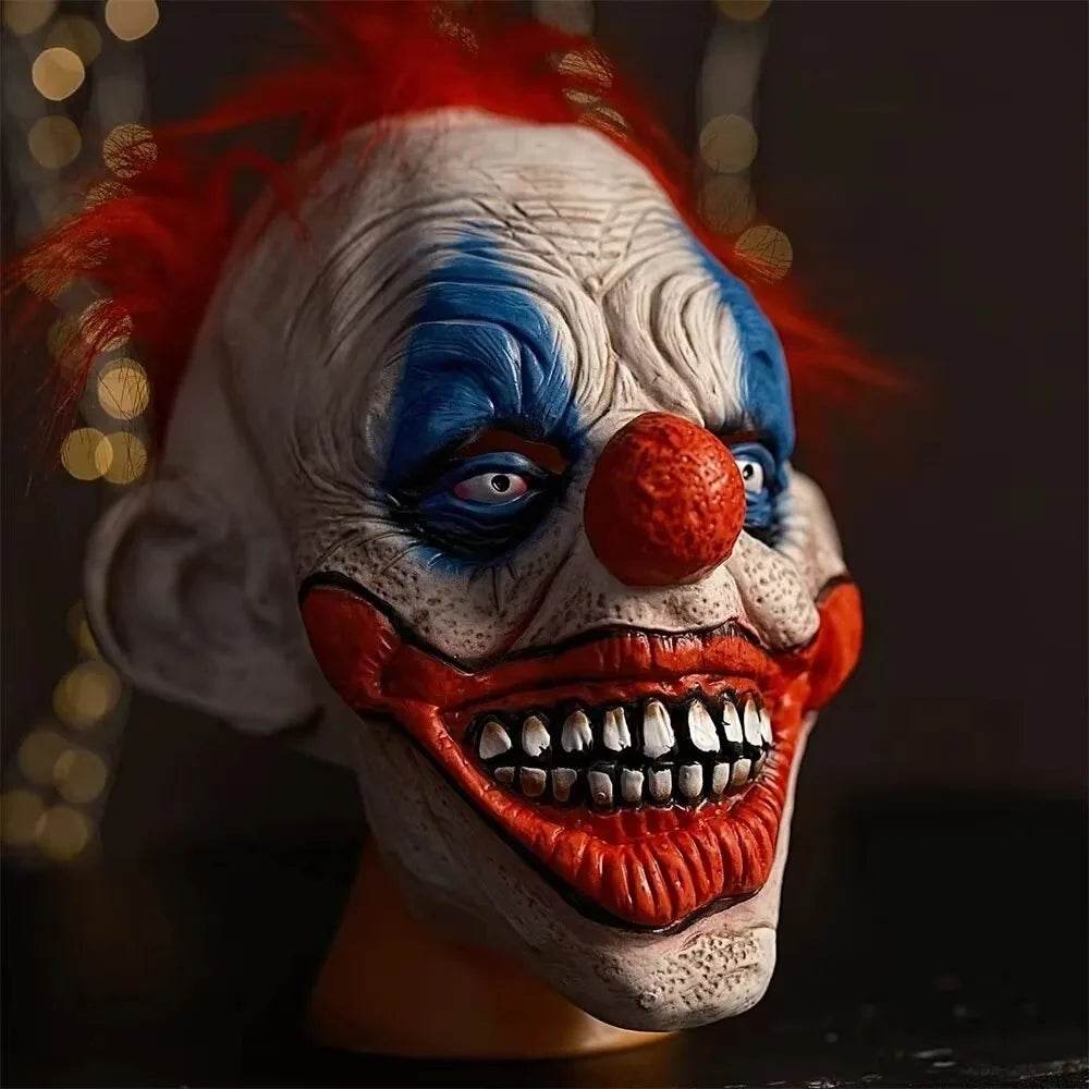 Spooky Clown Mask Full Face Latex Head Cover For Adults - ToylandEU