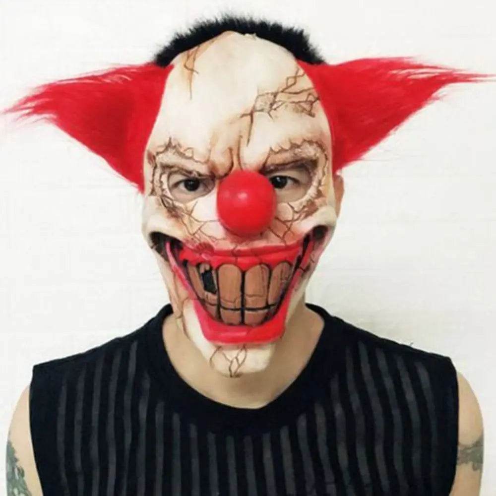 Spooky Clown Mask Full Face Latex Head Cover For Adults - ToylandEU