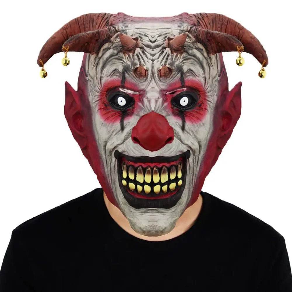 Spooky Clown Mask Full Face Latex Head Cover For Adults - ToylandEU