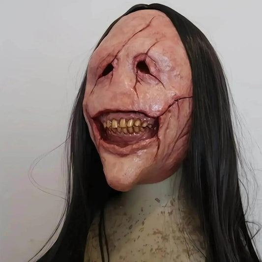  Spooky Halloween Demon Mask Black Hair Toyland EU -  ToylandEU™