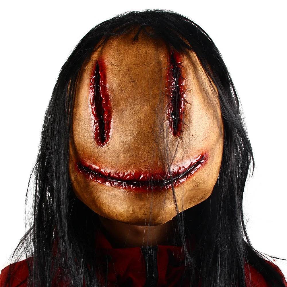 Spooky Halloween Mask Bloody Smiley Face For Adults - ToylandEU