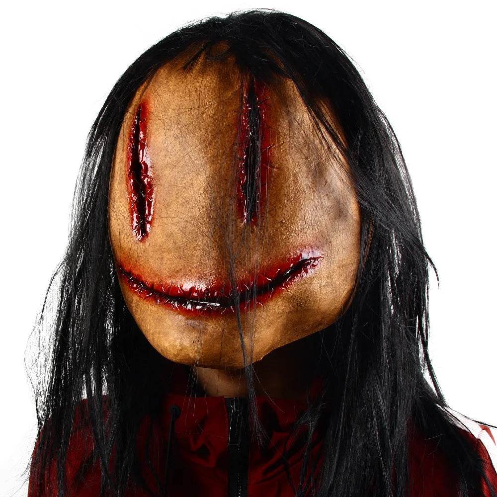 Spooky Halloween Mask Bloody Smiley Face For Adults - ToylandEU