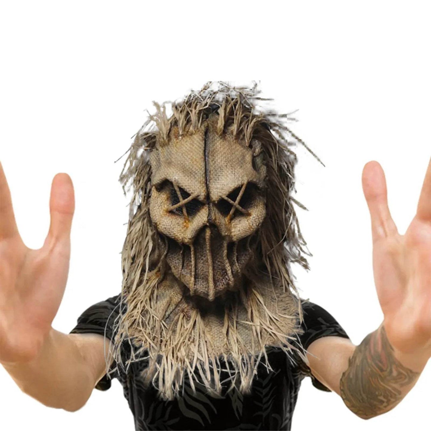 Spooky Halloween Mask Scarecrow Design Full Face For Adults - ToylandEU
