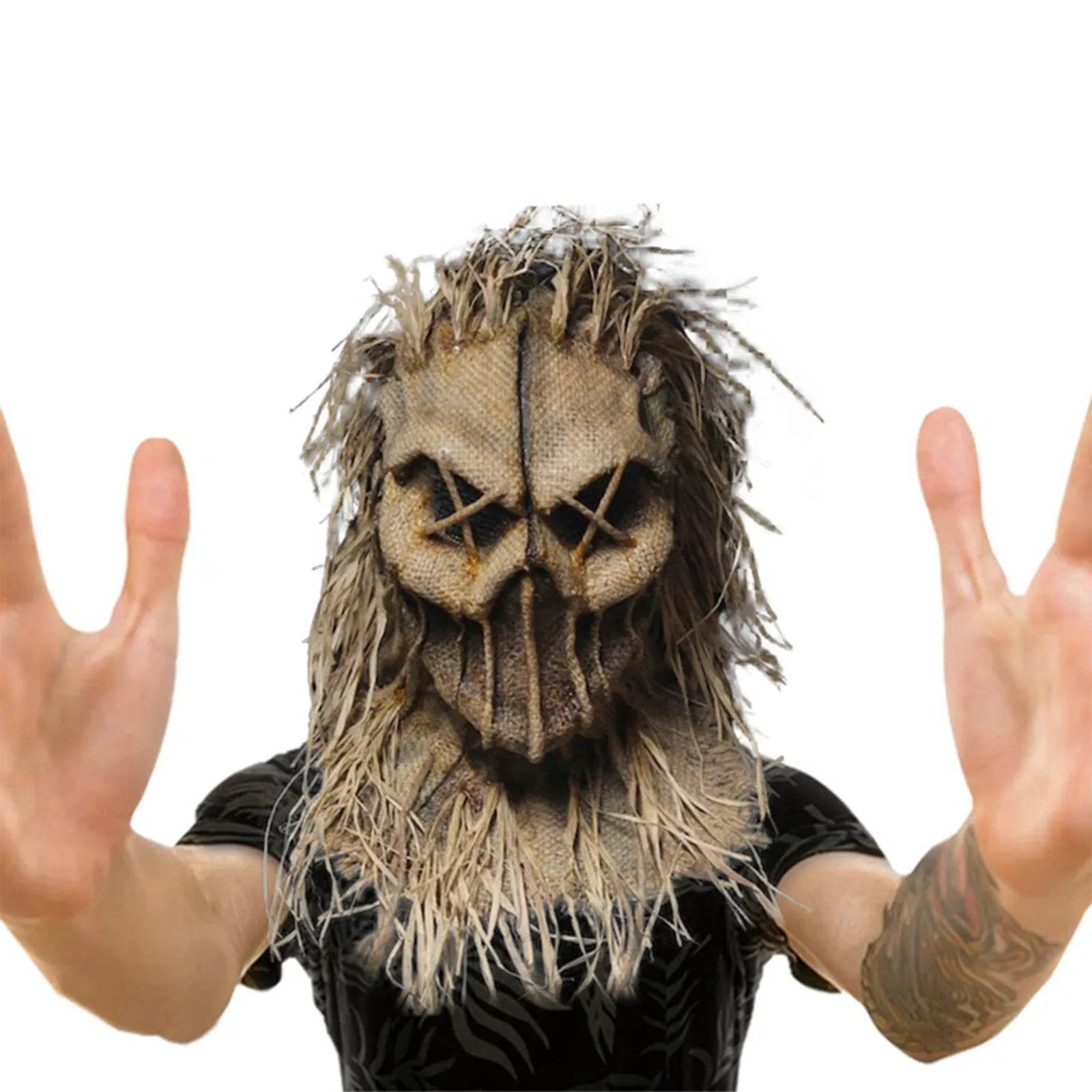 Spooky Halloween Mask Scarecrow Design Full Face For Adults - ToylandEU