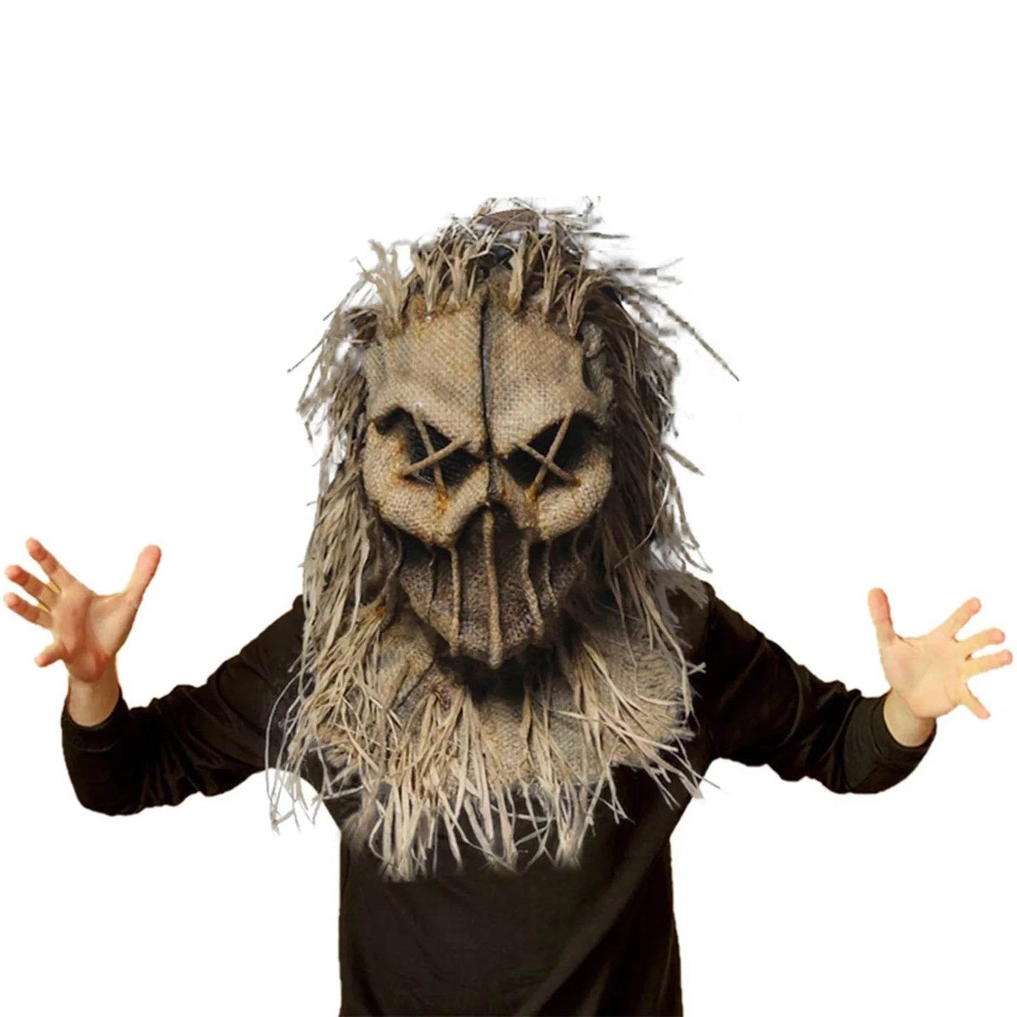 Spooky Halloween Mask Scarecrow Design Full Face For Adults - ToylandEU