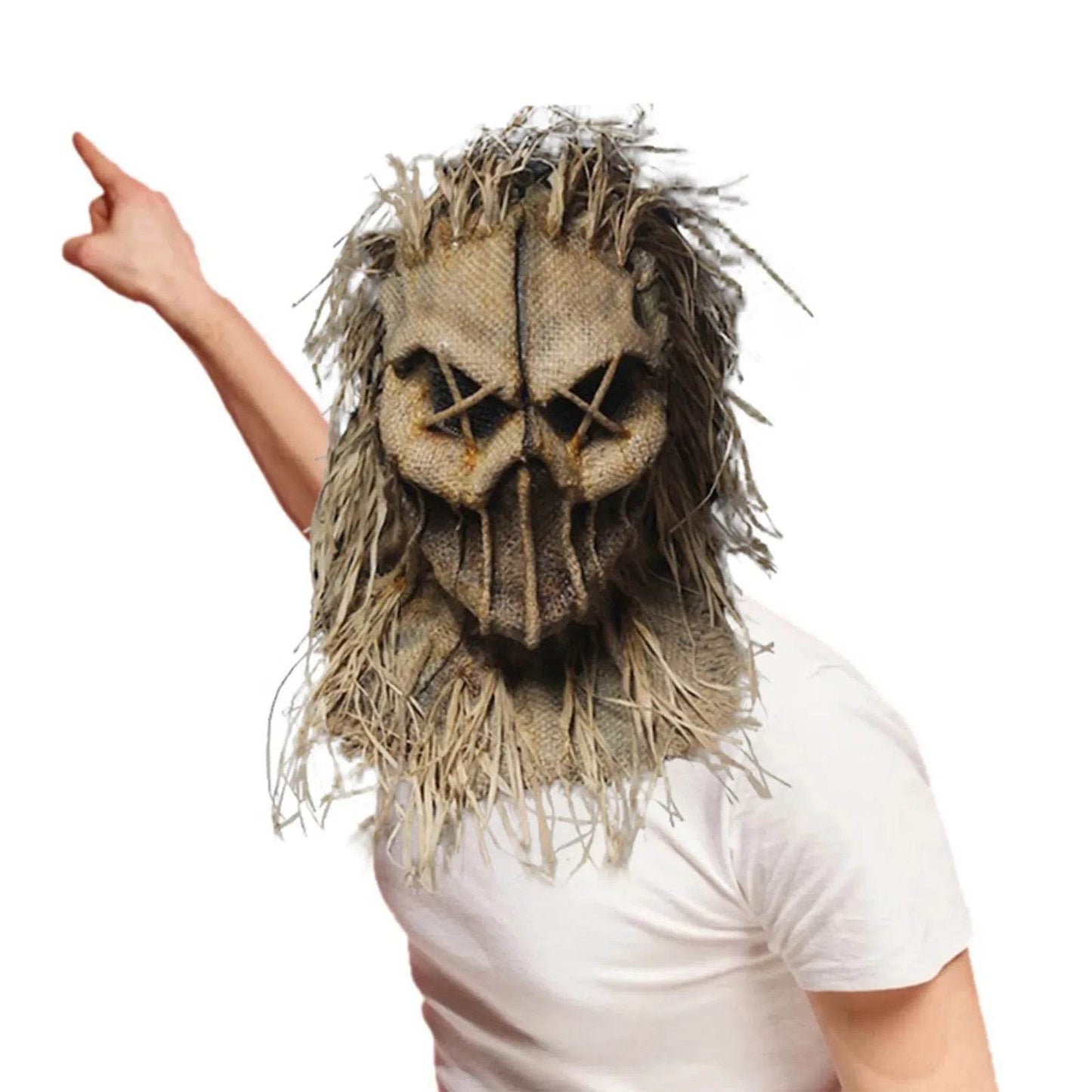 Spooky Halloween Mask Scarecrow Design Full Face For Adults - ToylandEU