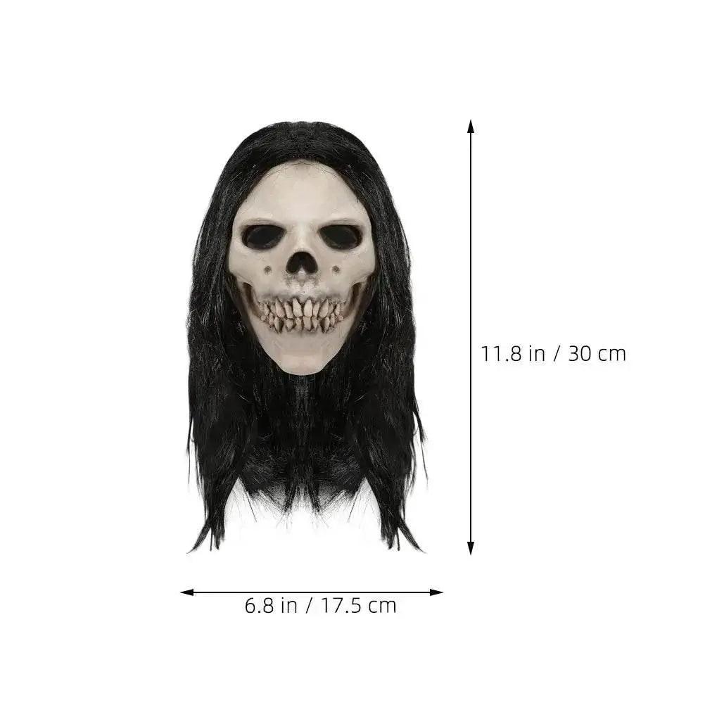  Spooky Halloween Skull Mask With Hair Toyland EU -  ToylandEU™