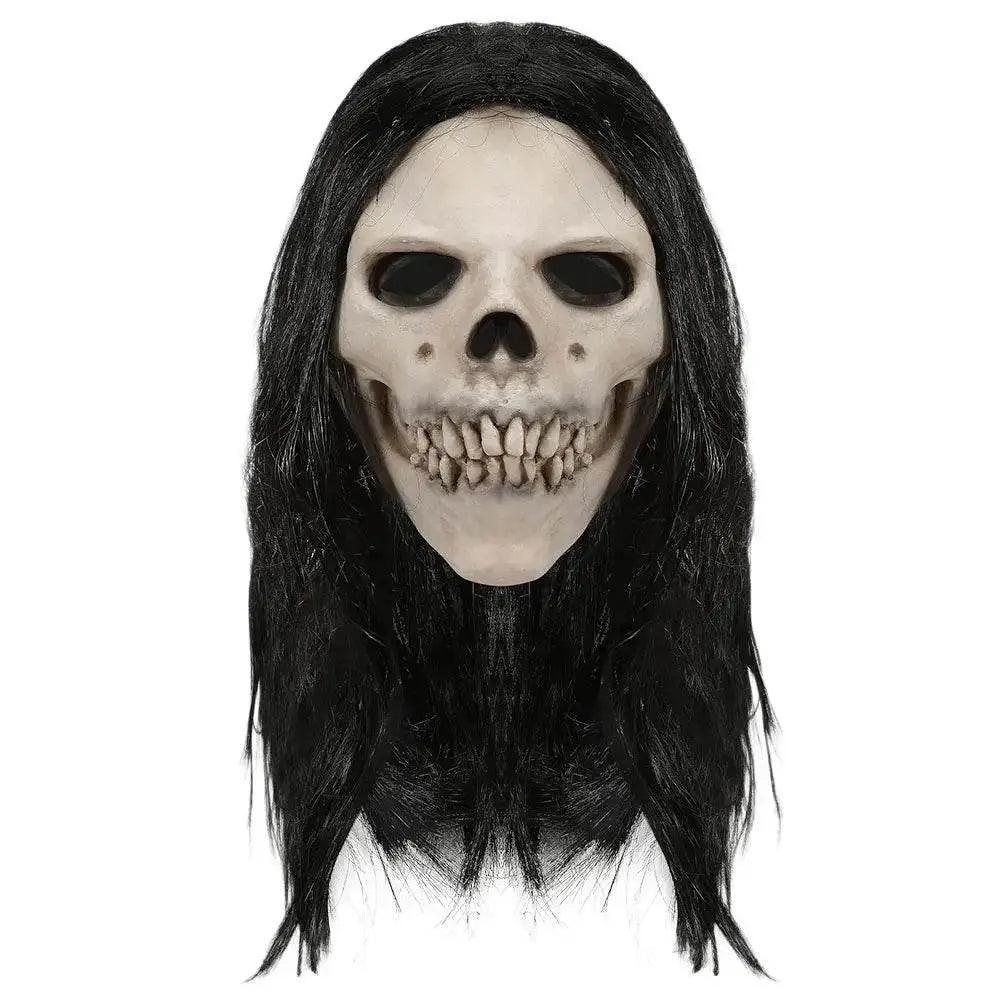  Spooky Halloween Skull Mask With Hair Toyland EU -  ToylandEU™