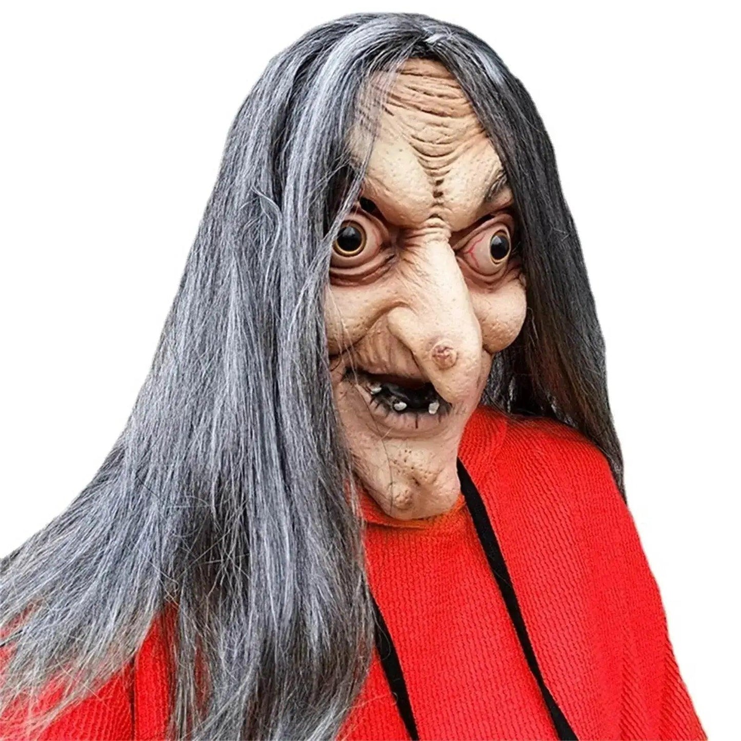 Spooky Latex Mask Full Head Mask Long Hair Toyland EU -  ToylandEU™