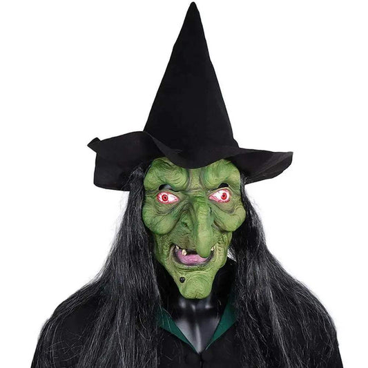  Spooky Latex Witch Mask With Hat 1 Size Toyland EU -  ToylandEU™