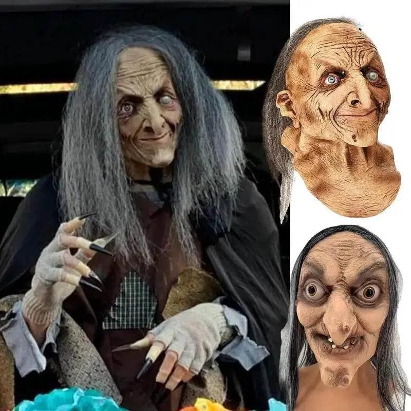  Spooky Realistic Latex Witch Mask With Hair Toyland EU -  ToylandEU™