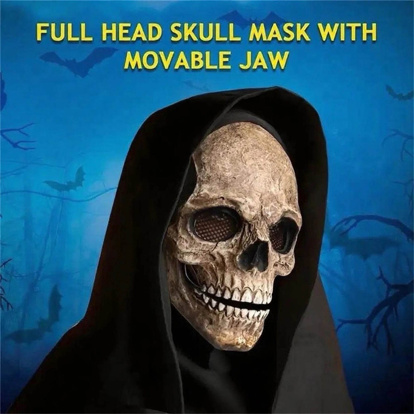 Spooky Skeleton Mask Articulated Jaw For Teens And Adults - ToylandEU