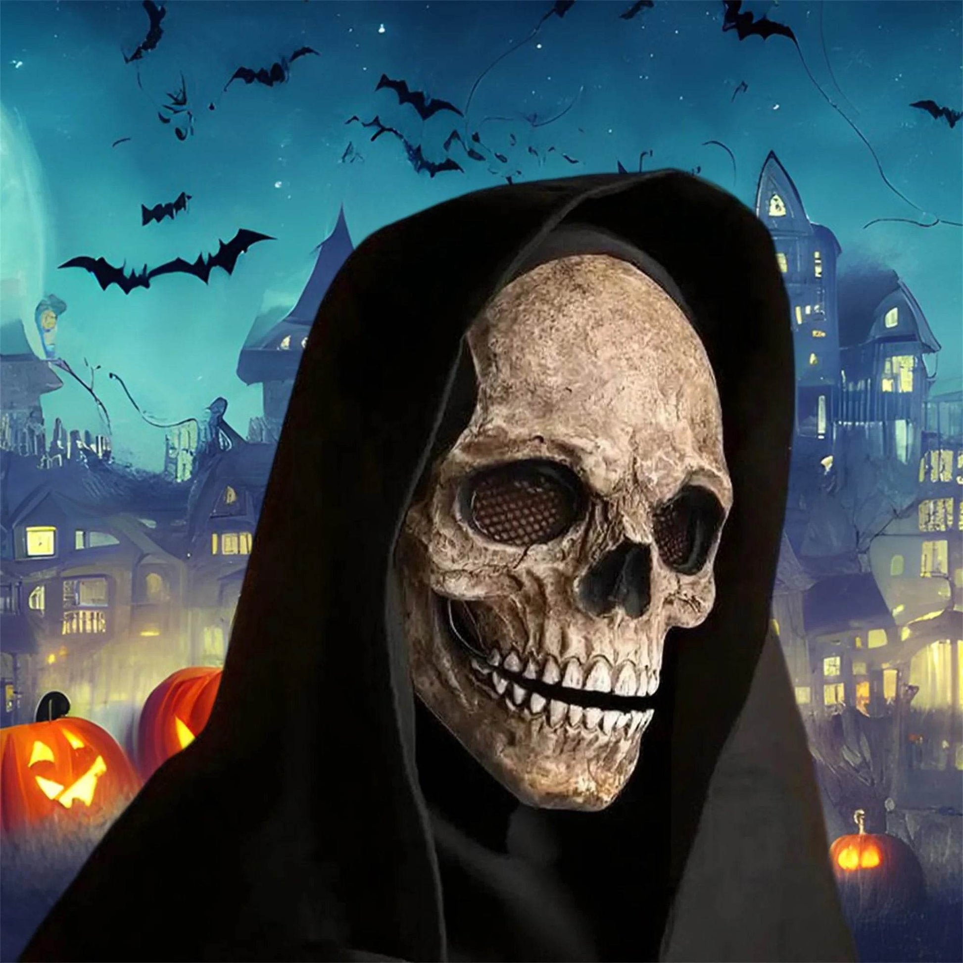 Spooky Skeleton Mask Articulated Jaw For Teens And Adults - ToylandEU