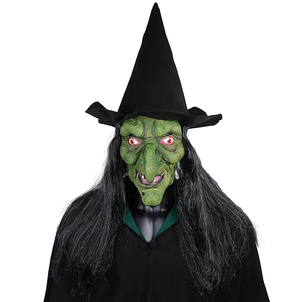 Spooky Witch Mask With Hat Big Nose Latex For Adults - ToylandEU