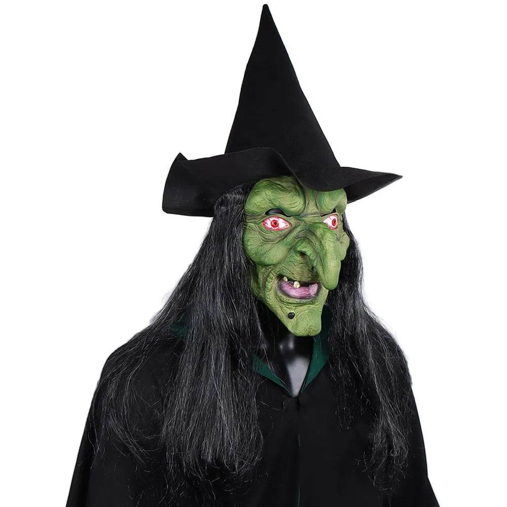 Spooky Witch Mask With Hat Big Nose Latex For Adults - ToylandEU