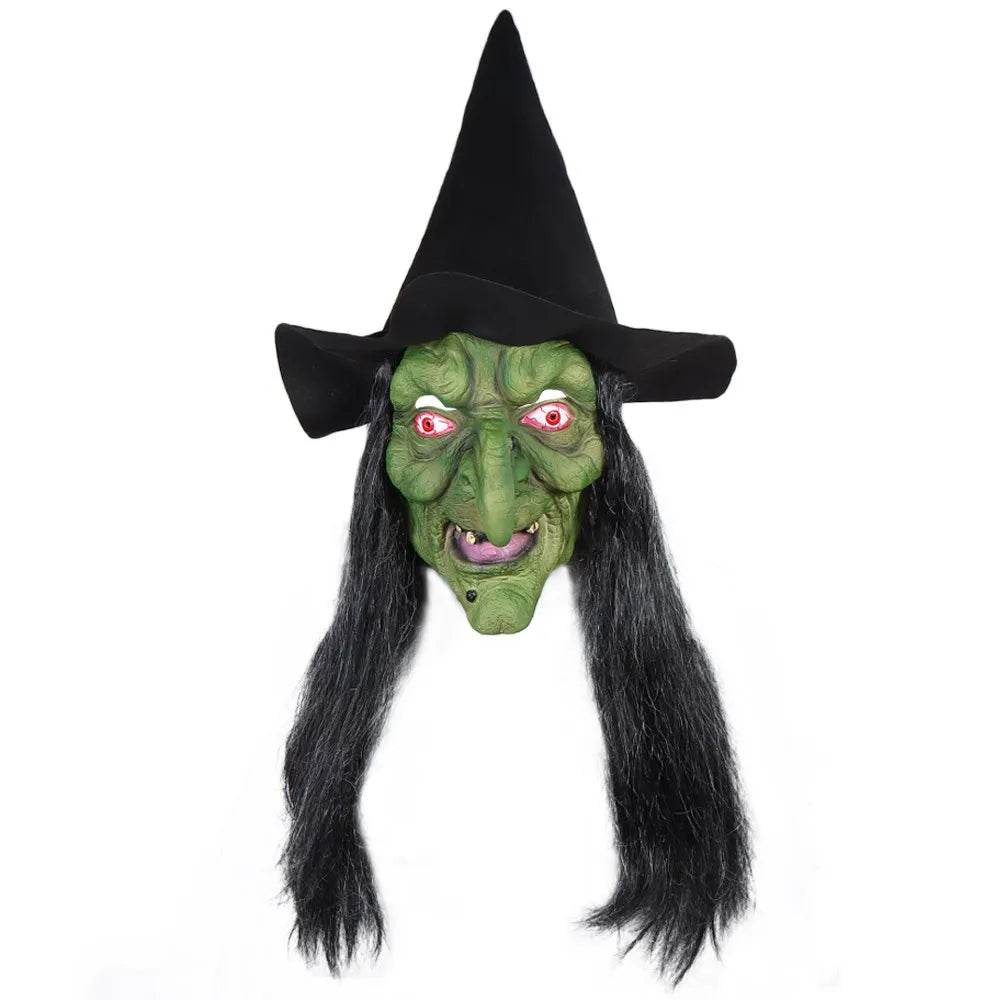 Spooky Witch Mask With Hat Big Nose Latex For Adults - ToylandEU