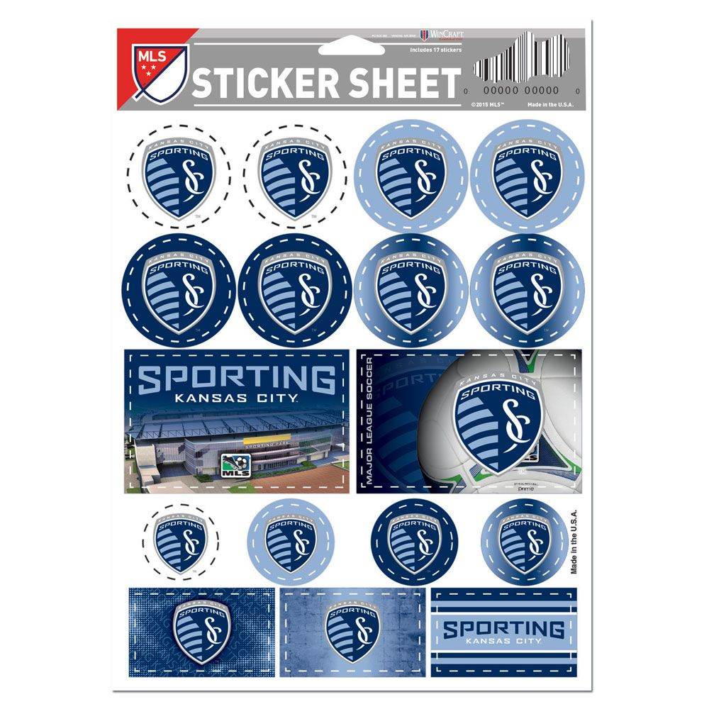 Sporting Kansas City Decal Sheet 5x7 Vinyl Sticker Pack - ToylandEU