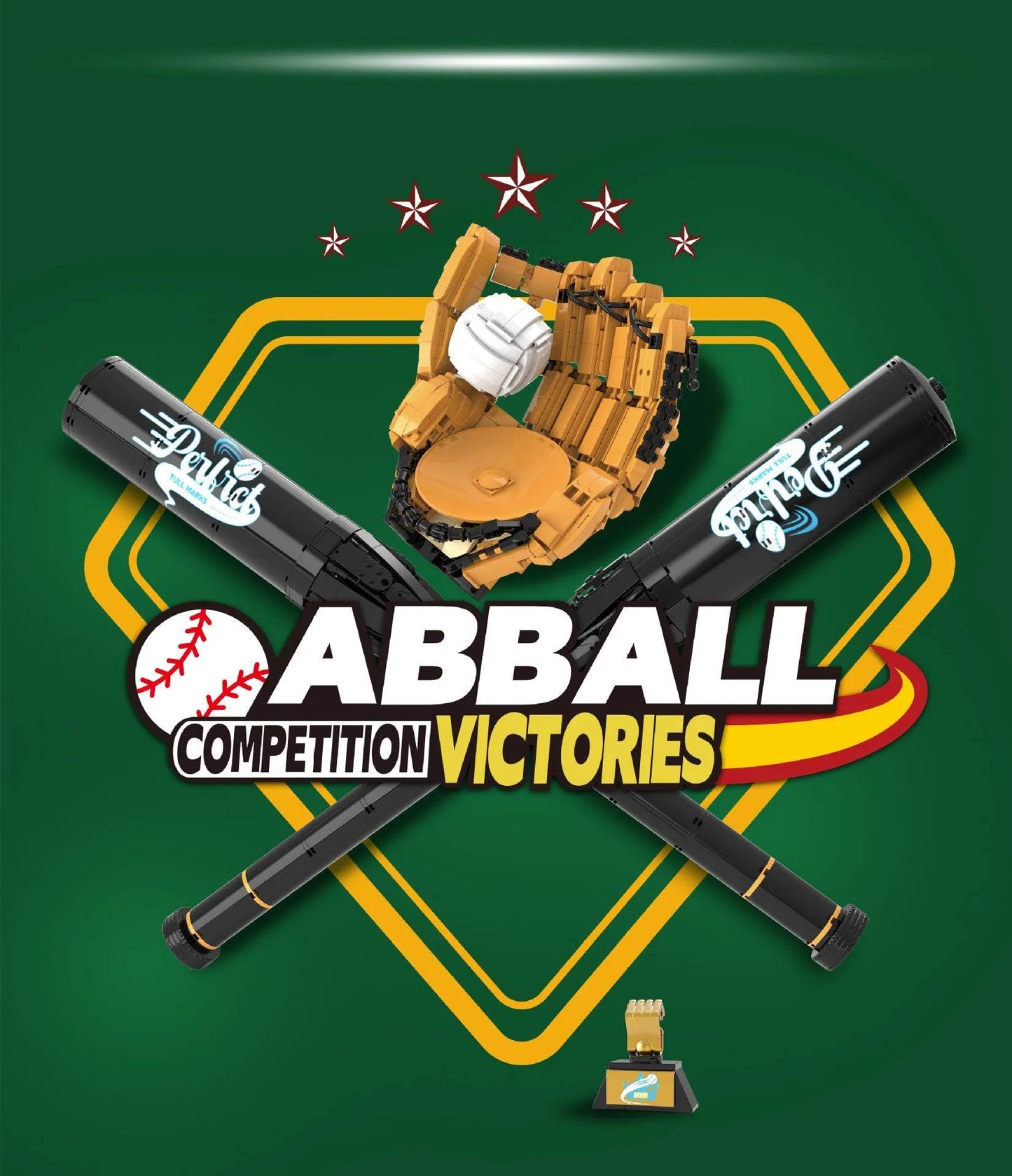 Sports Baseball Series Building Set Small Particles DIY Toys - ToylandEU