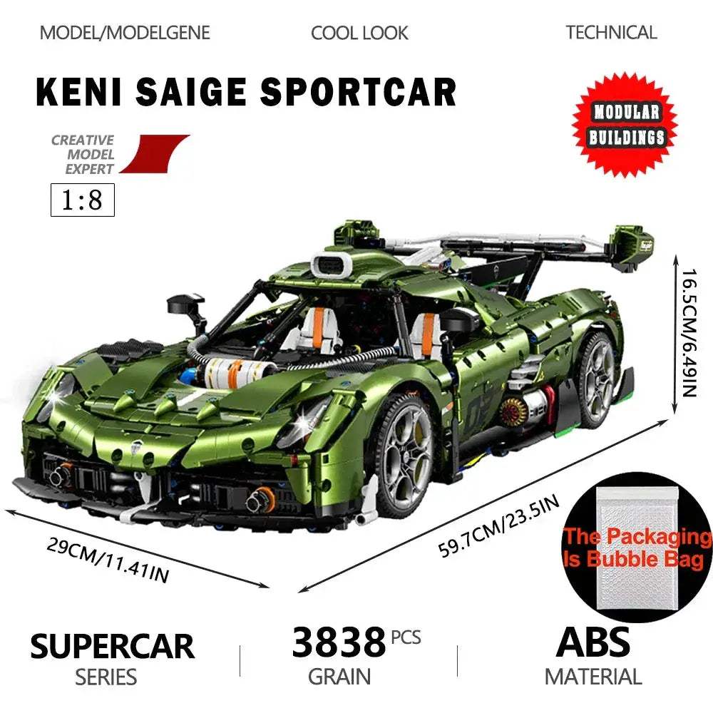 Sports Car Building Blocks Set For Kids Educational Gift Idea - ToylandEU
