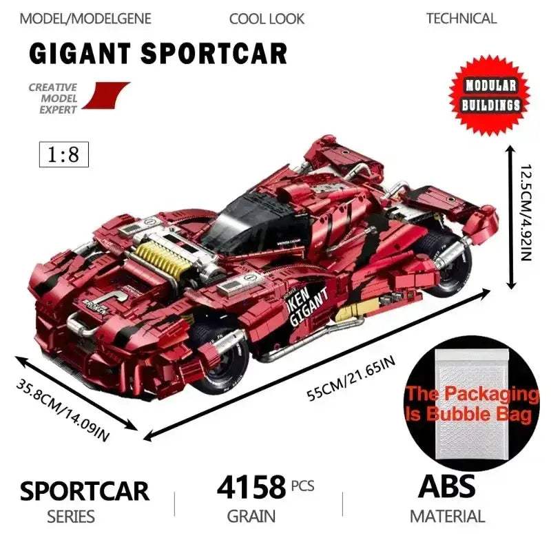 Sports Car Building Blocks Set For Kids Educational Gift Idea - ToylandEU