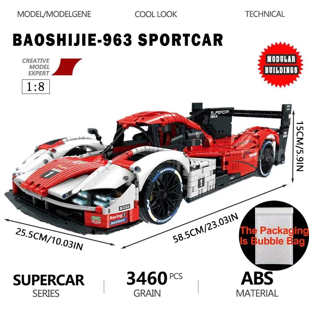 Sports Car Building Blocks Set For Kids Educational Gift Idea - ToylandEU
