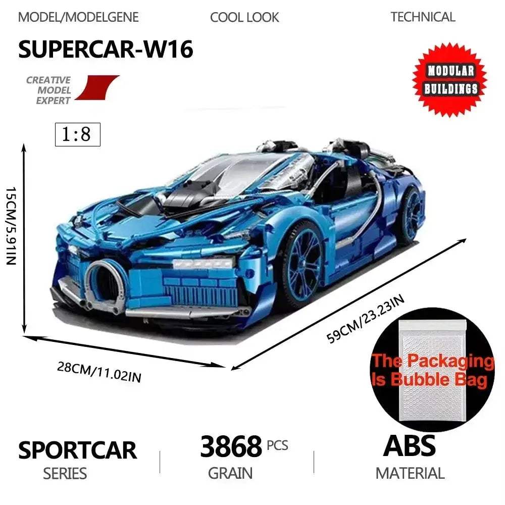 Sports Car Building Blocks Set For Kids Educational Gift Idea - ToylandEU