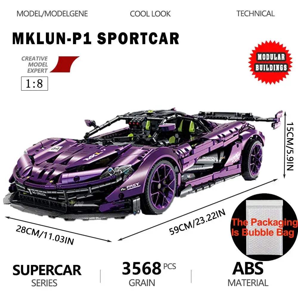 Sports Car Building Blocks Set For Kids Educational Gift Idea - ToylandEU