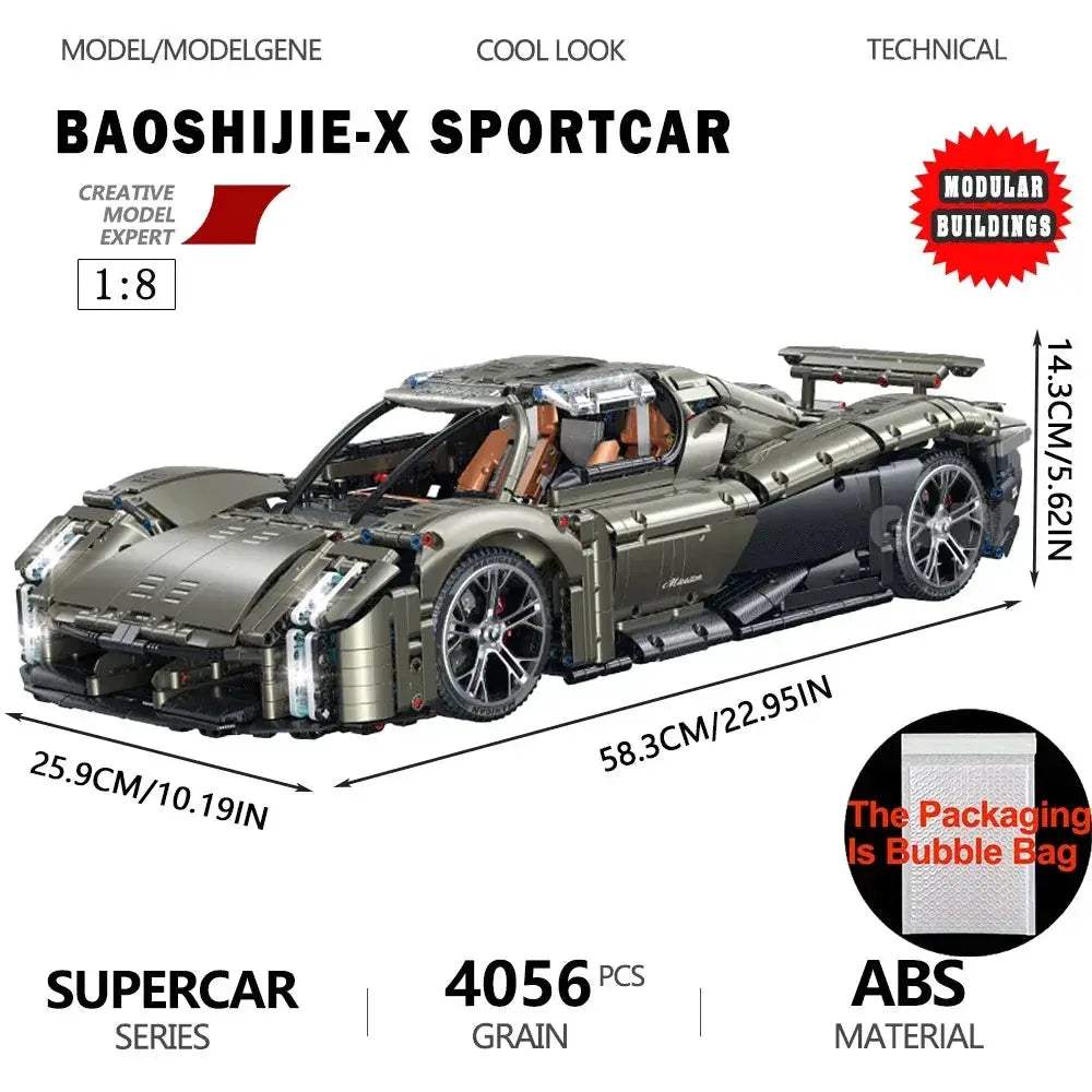 Sports Car Building Blocks Set For Kids Educational Gift Idea - ToylandEU