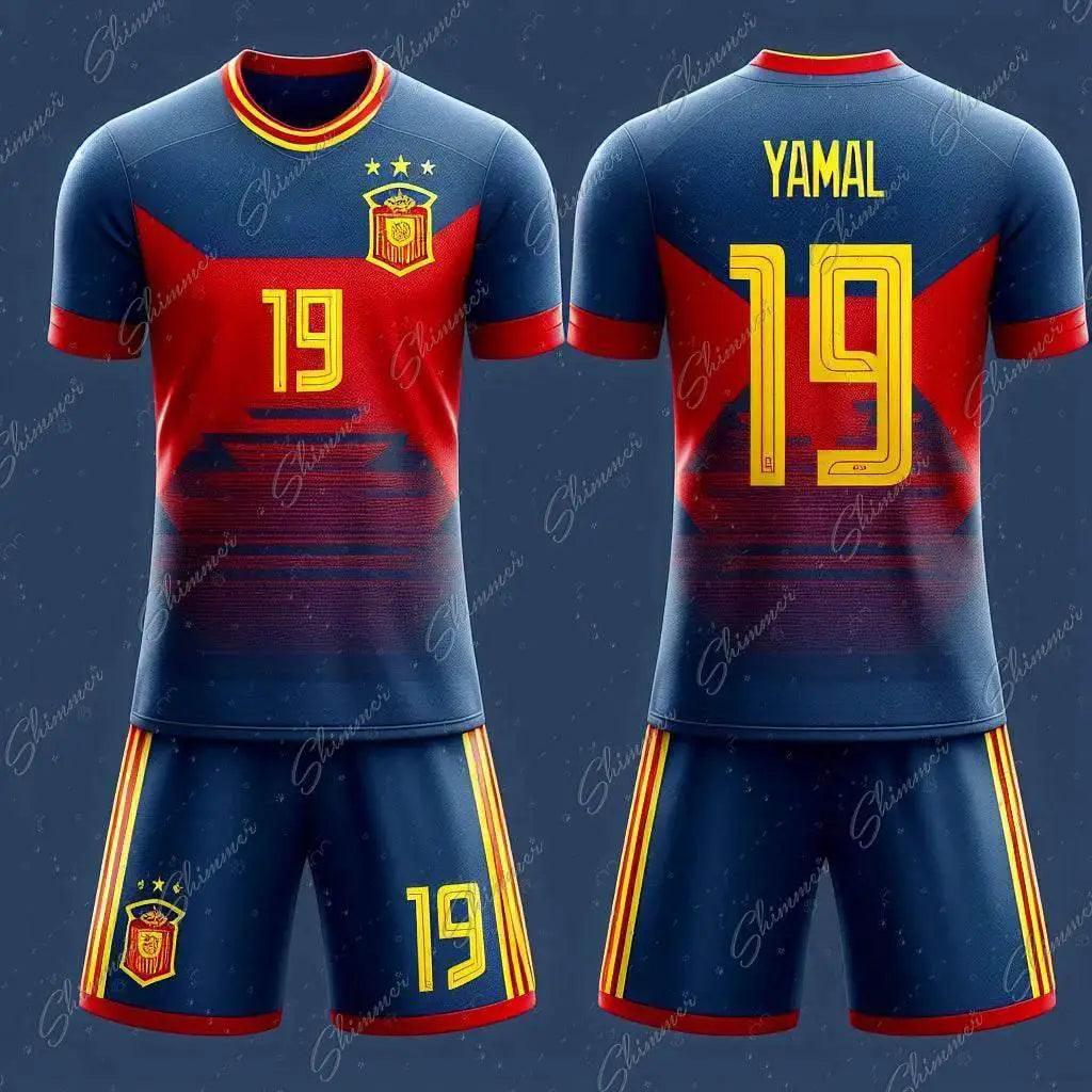  2025 Youth Spain Team No. 29 Yamal Quick-Dry Sports Set for Boys - Summer Jersey and Shorts Ensemble -  ToylandEU™