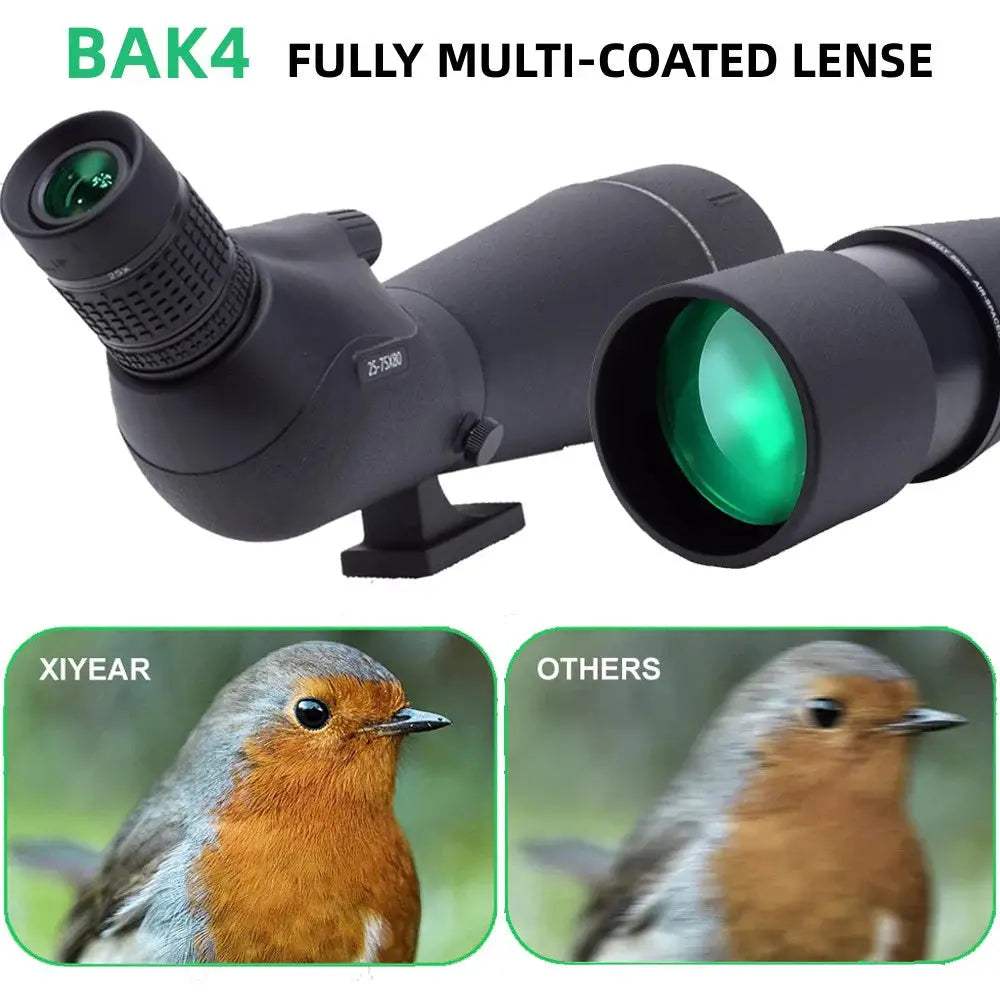 Spotting Scope 25-75x80 With Phone Adapter Tripod For Bird Watching - ToylandEU