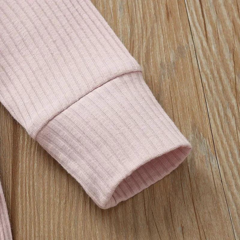 Spring Autumn Newborn Infant Baby Boys Girls Full Sleeve Rib Cotton Romper Playsuit Jumpsuit - ToylandEU